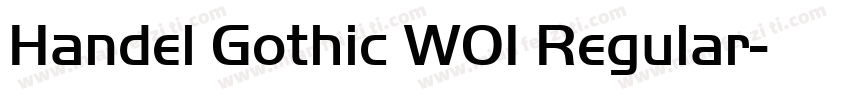 Handel Gothic W01 Regular字体转换